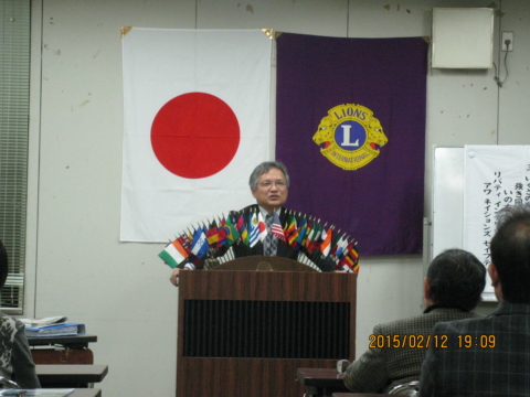 2月第一例会が茨城新聞編集局長をお迎えして行われた