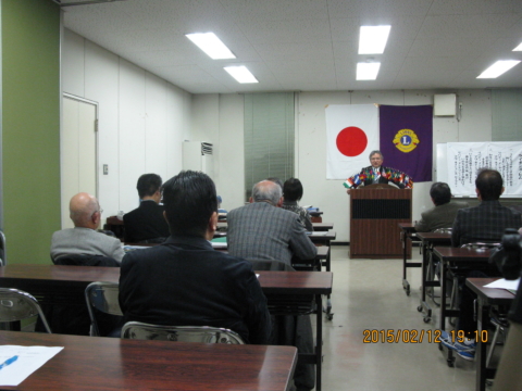 2月第一例会が茨城新聞編集局長をお迎えして行われた